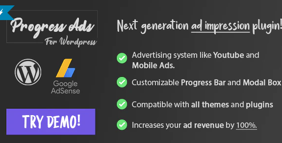Progress Ads - WordPress Skippable Ads Plugin