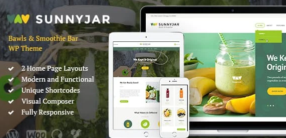 SunnyJar - Smoothie Bar & Healthy Drinks Shop WP 1.3