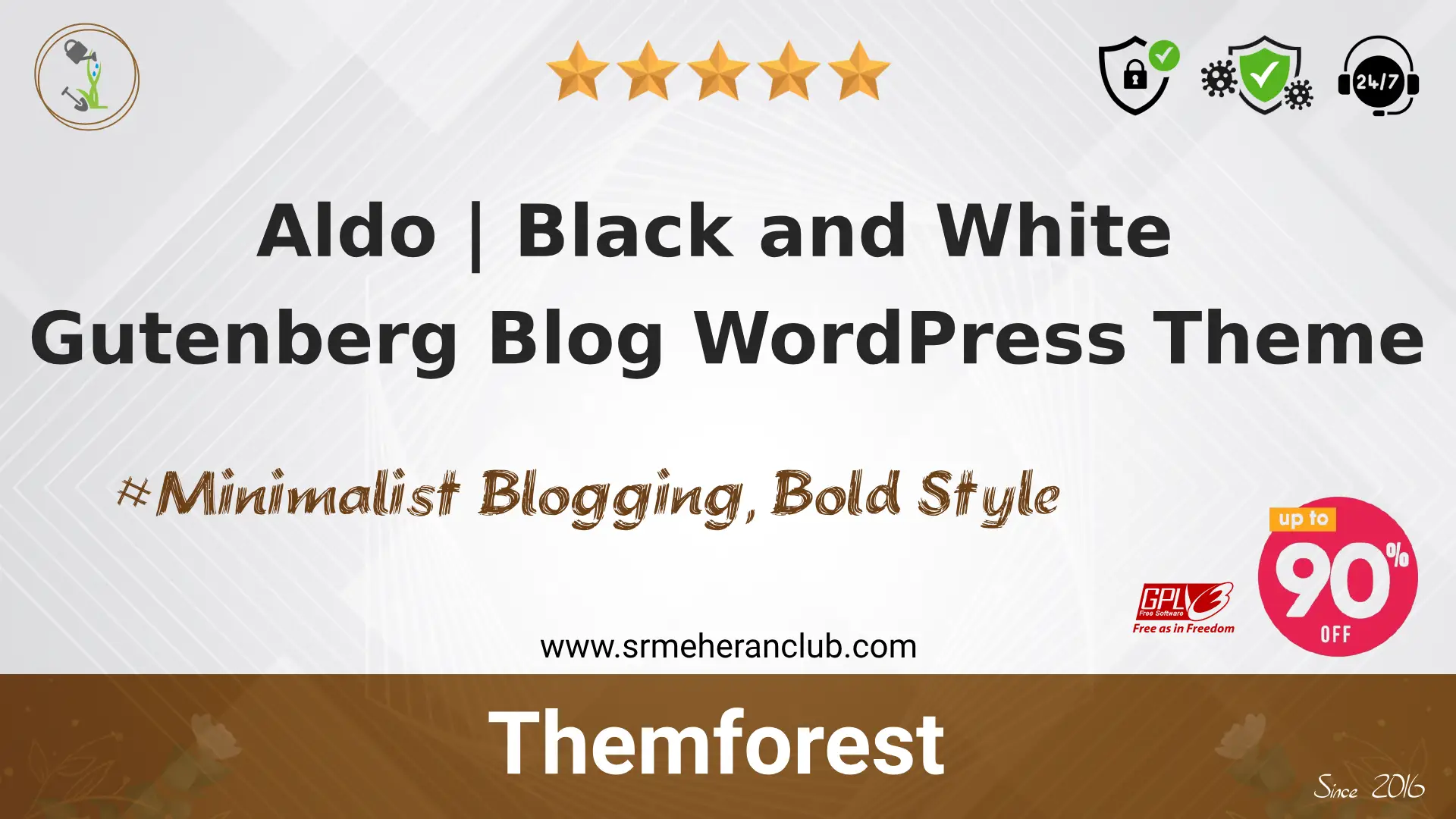 Aldo | Black and White Gutenberg Blog WordPress Theme — Theme by Themeforest
