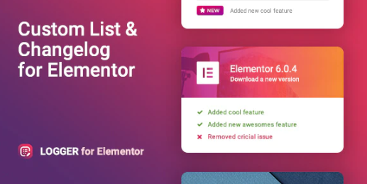 Changelog & Custom List for Elementor