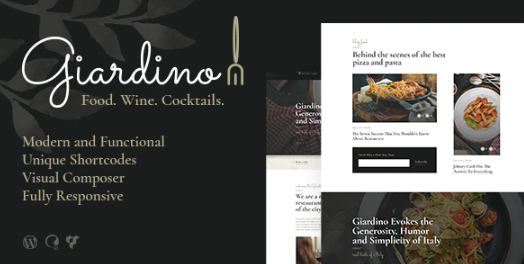 Giardino An Italian Restaurant & Cafe WordPress Theme