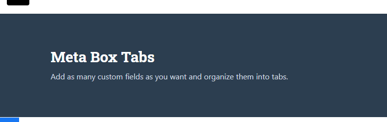 Meta Box Tabs