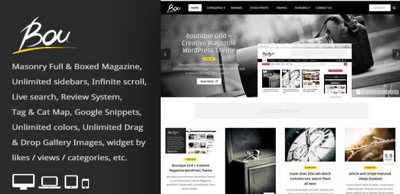 Bou - Personal News Review / Magazine Theme