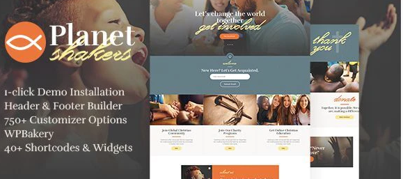 Planet Shakers | Church & Religion WordPress Theme