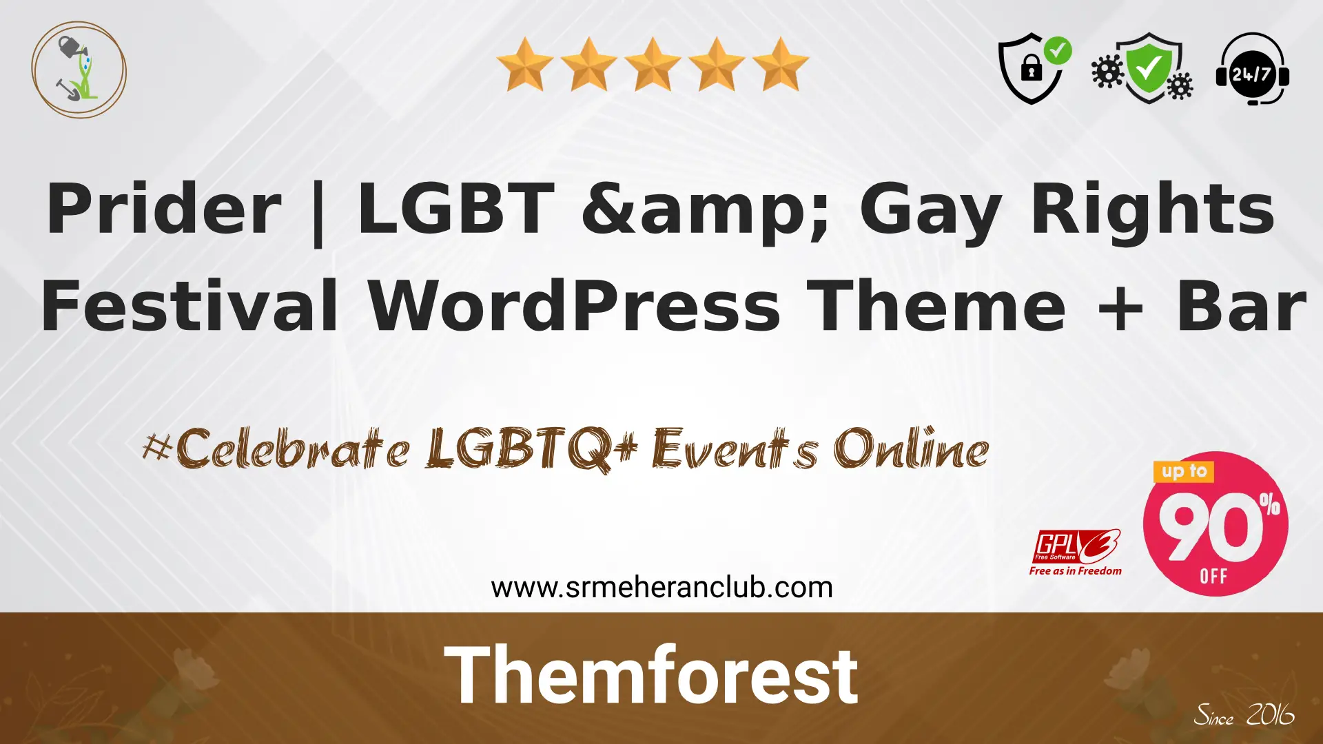 Prider | LGBT & Gay Rights Festival WordPress Theme + Bar — Theme by Themeforest
