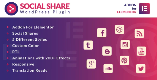 Social Share for Elementor WordPress Plugin