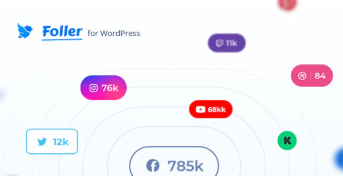 Social followers bar for WordPress