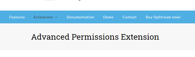 UpStream Advanced Permissions