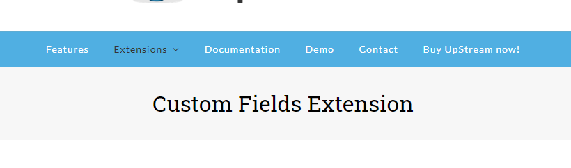 UpStream Custom Fields