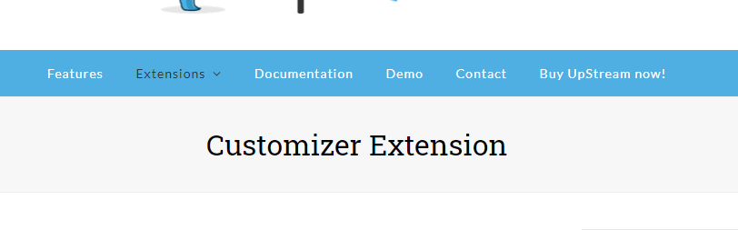 UpStream Customizer