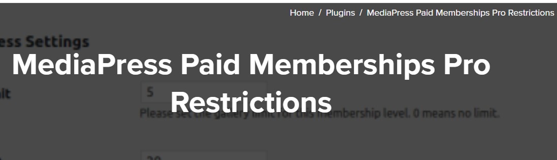 MediaPress Paid Memberships Pro Restrictions