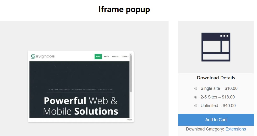 Popup Builder IFrame