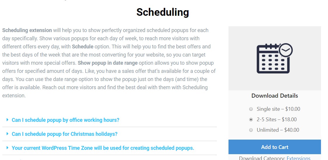 Popup Builder Scheduling