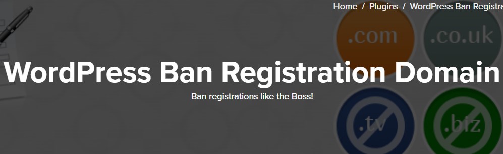 WordPress Ban Registration Domain