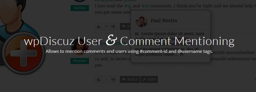 WpDiscuz User & Comment Mentioning
