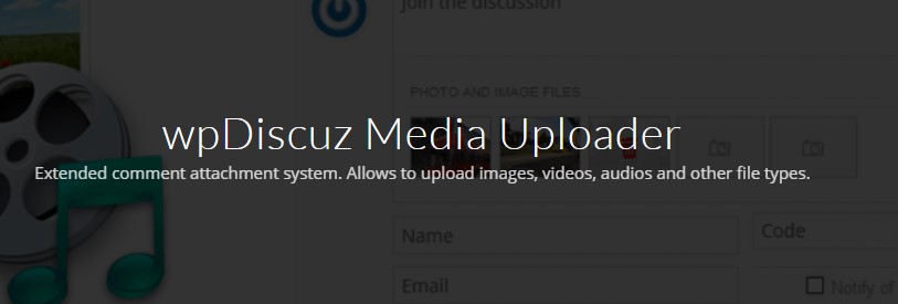 WpDiscuz – Media Uploader