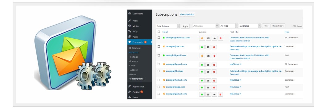 WpDiscuz – Subscription Manager