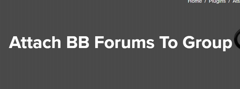 Attach BB Forums To Group