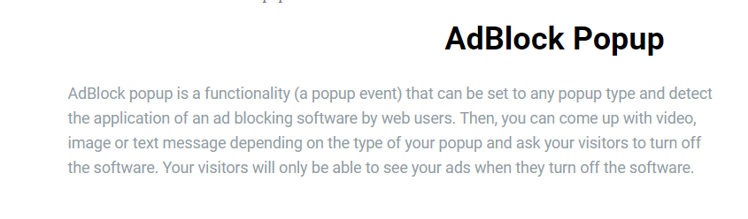 Popup Builder AdBlock