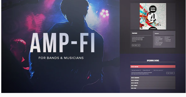 AMP-FI / Music Band Muse Template for Musicians & Producers — Theme by Themeforest