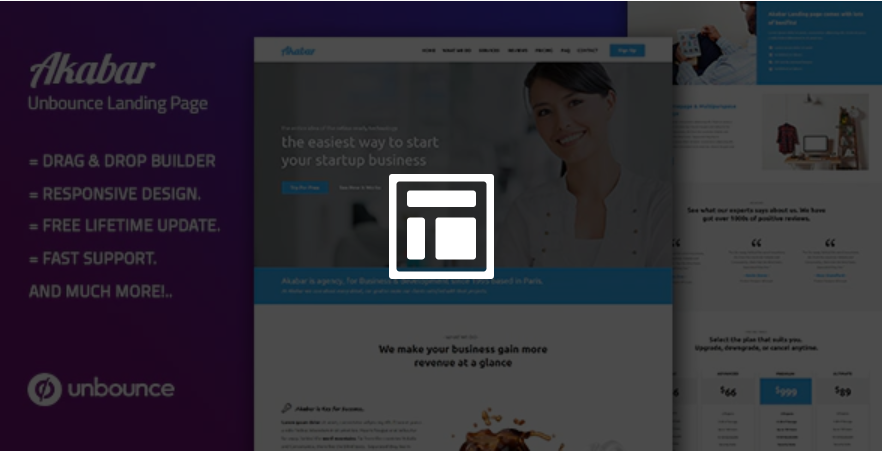 Akabar — Multi-Purpose Template with Unbounce Page Builder — Theme by Themeforest