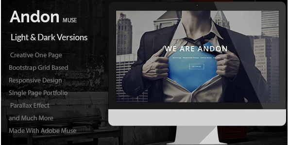 Andon – Parallax Onepage Muse Template — Theme by Themeforest
