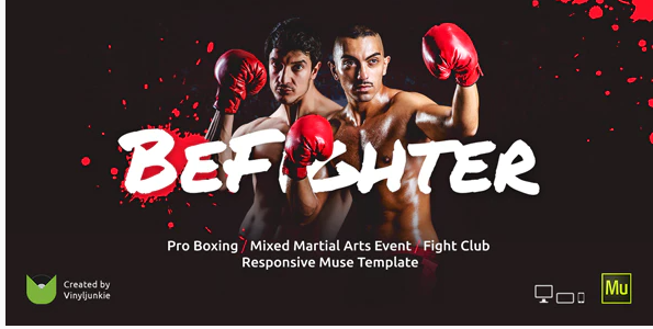 BeFighter – Boxing Event / Mixed Martial Arts / Fight Club Responsive Muse Template — Theme by Themeforest