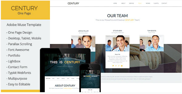 Century – Multi-Purpose Muse Template — Theme by Themeforest