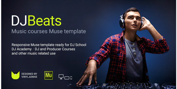 DJBeats – DJ Courses / Scratch School / Music Academy Responsive Muse Template — Theme by Themeforest