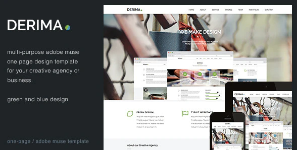 Derima – Creative One Page Multi-Purpose Template — Theme by Themeforest