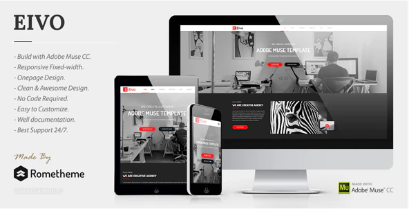 Eivo – Multipurpose Muse Template — Theme by Themeforest