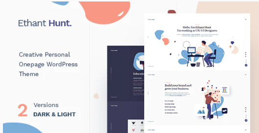 Ethant Hunt - Personal Onepage WordPress Theme