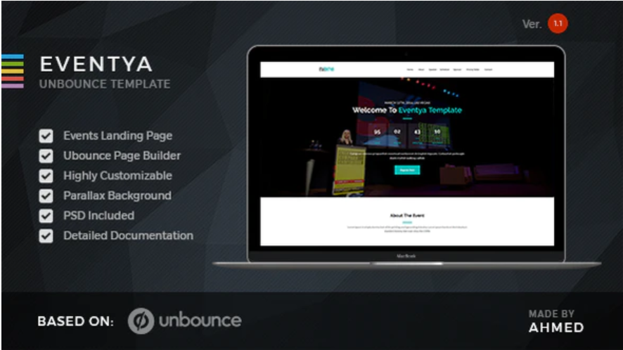 Eventya – Unbounce Landing Page — Theme by Themeforest