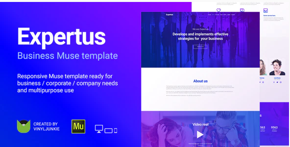 Expertus – Business / Corporate / Company Responsive Muse Template — Theme by Themeforest