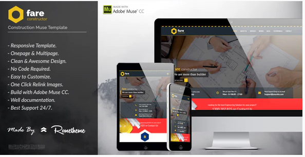 Fare – Construction Muse Template — Theme by Themeforest