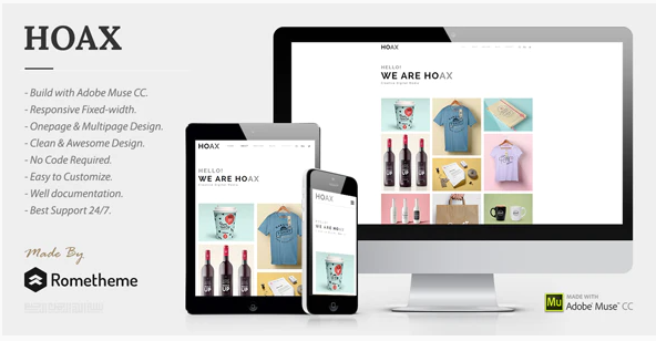 HOAX – Creative Multipurpose Muse Template — Theme by Themeforest