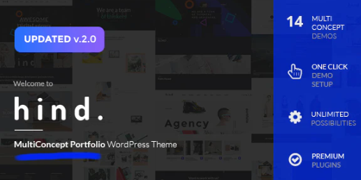 Hind - Multi-Concept Portfolio & Photography WordPress Theme