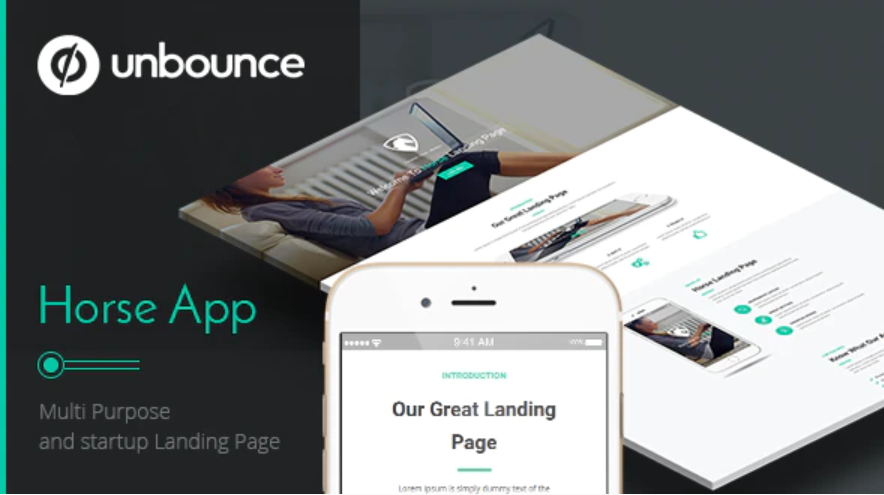 Horse App – Unbounce Landing Page — Theme by Themeforest