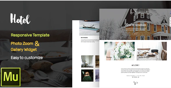 Hotel – Adobe Muse CC Responsive Template + Animations & Gallery Widget — Theme by Themeforest