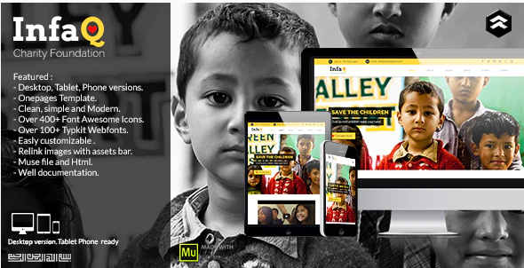 Infaq – Charity, Nonprofit Muse Template — Theme by Themeforest