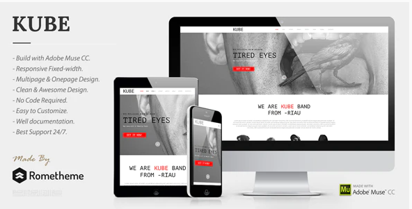 Kube – Musician, DJ, Band, Music Muse Template — Theme by Themeforest