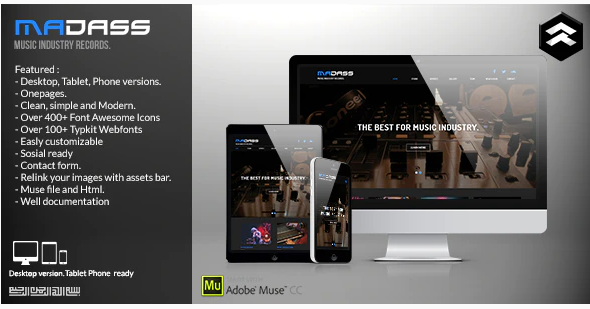 Madass – Music Industry Muse Template — Theme by Themeforest