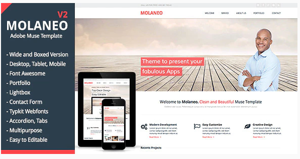 Molaneo – Multi-Purpose Muse Theme — Theme by Themeforest