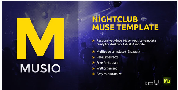 Musiq – Nightclub / Discotheque / DJ Bar Website Muse Template — Theme by Themeforest