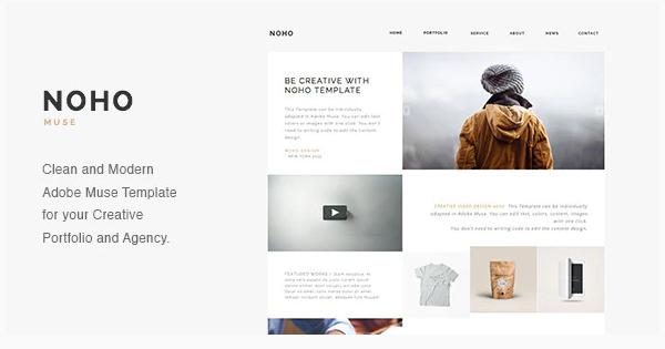 NOHO – Creative Agency Portfolio Muse Template — Theme by Themeforest