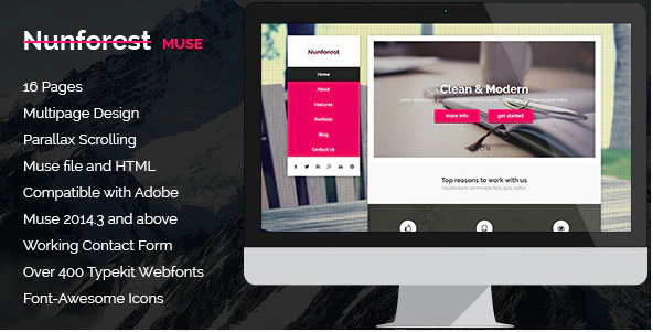 Nunforest – Multipurpose Muse template — Theme by Themeforest