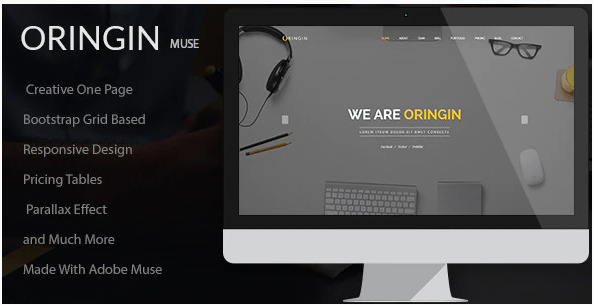 Oringin – Creative Onepage MUSE Template — Theme by Themeforest