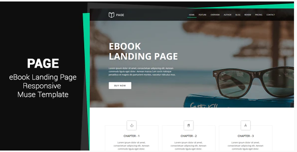 Page – EBook Landing Muse Template — Theme by Themeforest