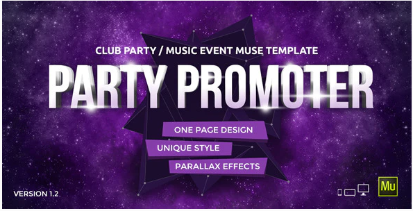 Party Promoter – Club Music Event Muse Template — Theme by Themeforest