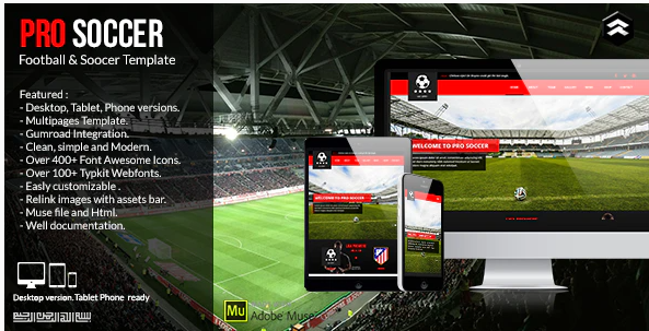 Pro Soccer – Football Team Muse Template — Theme by Themeforest